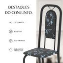 Ver mais imagens de Conjunto Sala de Jantar com 4 Cadeiras Lara Preto