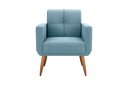 Ver imagem 3 de Poltrona Decorativa Havana Boucle Azul F495 - Matrix