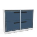 Ver imagem 2 de Sapateira Valência com 4 Gavetas 110x92cm Azul/Branco 250694
