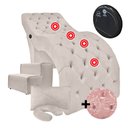 Ver imagem 1 de Kit Maca Estética com Massagem Escada e Capa Veludo Bege Marfim Sofa Store