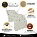 Ver imagem 4 de Kit Maca Estética com Massagem Escada e Capa Veludo Bege Marfim Sofa Store