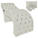 Ver imagem 2 de Kit Maca Estética com Massagem Escada e Capa Veludo Bege Marfim Sofa Store