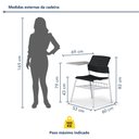 Ver imagem 4 de Carteira Escola Cadeira com Prancheta e Suporte para Livros Movie Preto