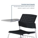 Ver mais imagens de Carteira Escola Cadeira com Prancheta e Suporte para Livros Movie Preto