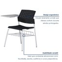Ver imagem 6 de Carteira Escola Cadeira com Prancheta e Suporte para Livros Movie Preto