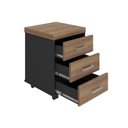 Ver imagem 3 de Gaveteiro Executivo 3 Gavetas com Rodinhas e Chave para Escritório