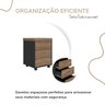 Gaveteiro Executivo 3 Gavetas com Rodinhas e Chave para Escritório - 6