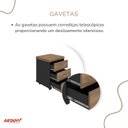 Ver mais imagens de Gaveteiro Executivo 3 Gavetas com Rodinhas e Chave para Escritório