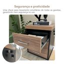 Ver imagem 5 de Gaveteiro Executivo 3 Gavetas com Rodinhas e Chave para Escritório Artany