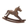 Escultura Cavalo Decorativo em Madeira na Cor Marrom 30cm - 1