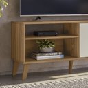 Ver imagem 3 de Rack Madri para TV até 50'' para Sala 120 cm Compacto Peternella:Nature/Off White