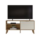Ver imagem 4 de Rack Madri para TV até 50'' para Sala 120 cm Compacto Peternella:Nature/Off White