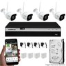 Kit CfTV Wifi 04 Câmeras IP 1.3Mp 01 DVR Intelbras Mhdx 04 Canais 3104 + HD 1Tb - 1