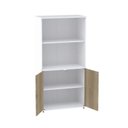 Ver imagem 3 de Armario Misto 02 Portas Pivotante AM1600MX-33 Branco/Marromle