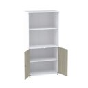 Ver imagem 3 de Armario Misto 02 Portas Pivotante AM1600MX-33 Branco/Nogueira