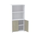 Ver imagem 4 de Armario Misto 02 Portas Pivotante AM1600MX-33 Branco/Nogueira
