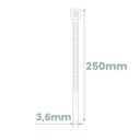 Ver imagem 6 de Abraçadeira Nylon Enforca Gato 3,6x250mm Preta 100 Un Ciser