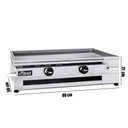Ver imagem 2 de Chapa para Lanches À Gas 2 Queimadores 80x50 Cg80 Fire