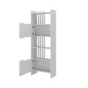 Ver imagem 3 de Estante de Livros 63,6CMX180,3cm 2 Portas Arbos Branco/Terraza Artany