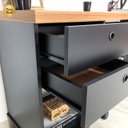 Ver imagem 6 de Escrivaninha Mesa Escritório Retrô com 2 Gavetas Sky para Home Office