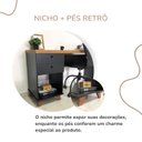 Ver mais imagens de Escrivaninha Mesa Escritório Retrô com Sky para Home Office 2 Gavetas 135cm Freijó e Preto Artany