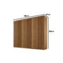 Ver imagem 4 de Guarda Roupa Casal 6 Portas Ripadas e 2 Gavetas Cairo Premium Naturale - Rufato