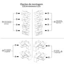 Ver imagem 4 de Escrivaninha Mesa Escritório Flex para Home Office com 2 Portas, Nichos e Várias Opções de Montagem