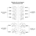 Ver imagem 4 de Escrivaninha Mesa Escritório em L ou Reta Flex 107cm Olmo e Branco Bege Artany