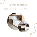 Ver imagem 7 de Escrivaninha Mesa Escritório Flex para Home Office com 2 Portas, Nichos e Várias Opções de Montagem