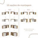 Ver imagem 5 de Escrivaninha Mesa Escritório Flex para Home Office com 2 Portas, Nichos e Várias Opções de Montagem