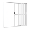 Ver imagem 2 de Porta Sacada de Aluminio Branco 3 Folhas Móveis de Vidro Linha 25 com Fechadura 2,10x1,80