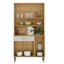 Ver imagem 4 de Armário de Cozinha 6 Portas 1 Gaveta Golden Branco/Freijó/Soft