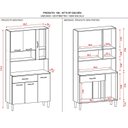 Ver imagem 3 de Armário de Cozinha 6 Portas 1 Gaveta Golden Branco/Freijó/Soft