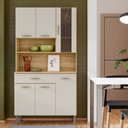 Ver imagem 1 de Armário de Cozinha 6 Portas 1 Gaveta Golden Branco/Freijó/Soft