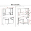 Ver imagem 3 de Armário de Cozinha 8 Portas 2 Gavetas Branco/Freijó/Soft