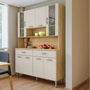 Ver imagem 1 de Armário de Cozinha 8 Portas 2 Gavetas Branco/Freijó/Soft