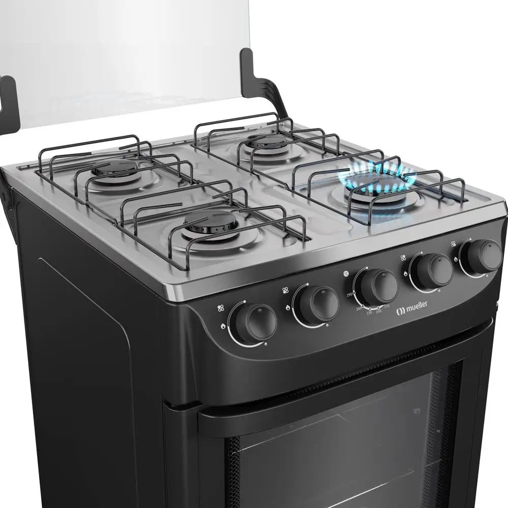 Fogão Mueller 4 Bocas Mfi4ba Acendimento Manual Preto Fosco Bivolt - 6