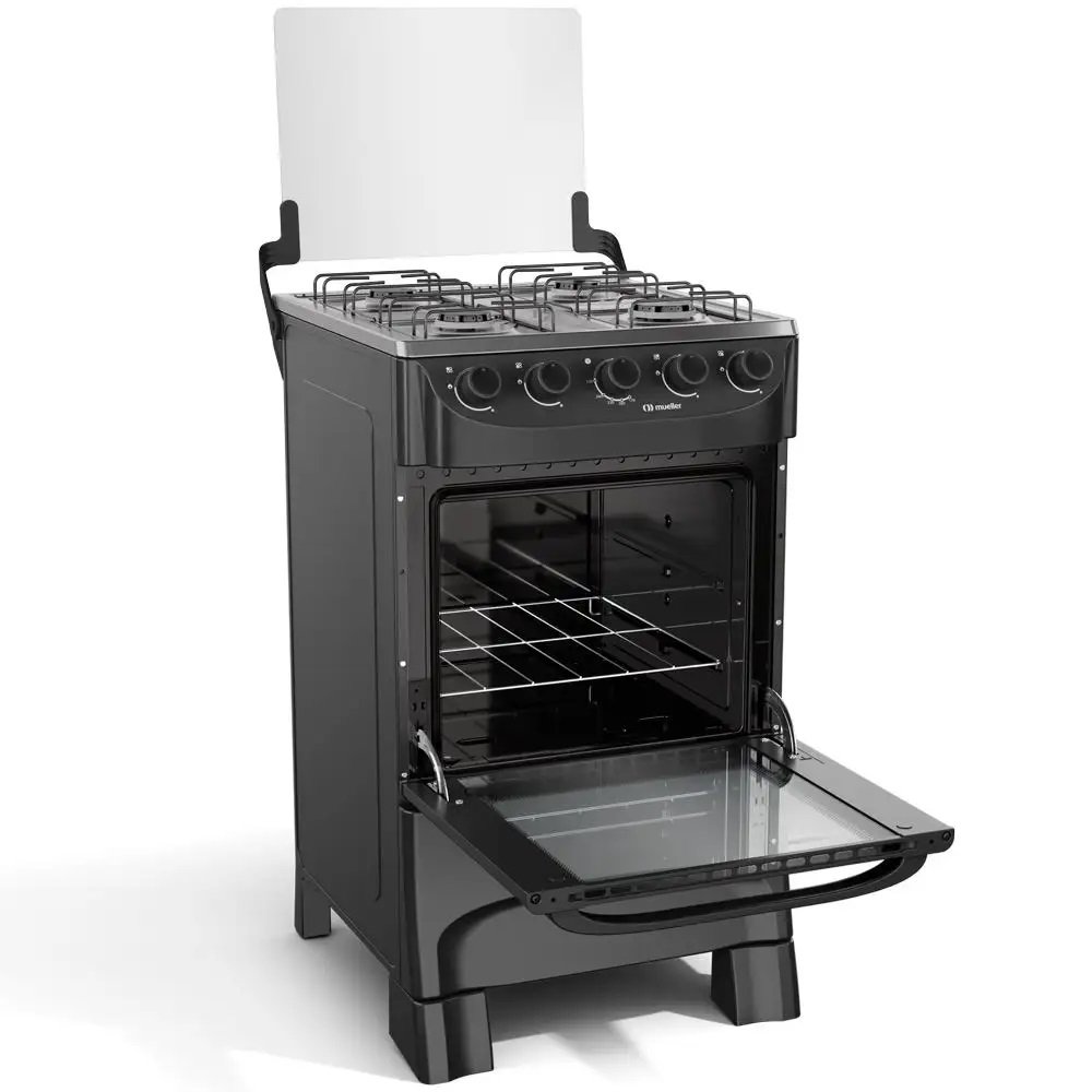 Fogão Mueller 4 Bocas Mfi4ba Acendimento Manual Preto Fosco Bivolt - 7