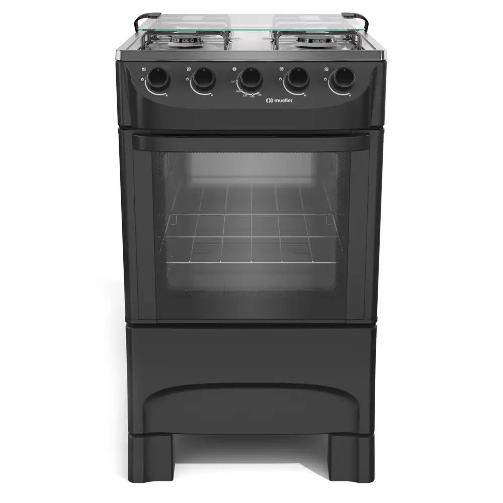 Fogão Mueller 4 Bocas Mfi4ba Acendimento Manual Preto Fosco Bivolt - 1