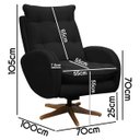 Ver imagem 7 de Poltrona de Amamentação Base Giratória e Balanço em Madeira Angra Veludo - Sofa Store:Veludo Preto