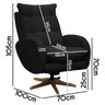 Poltrona de Amamentação Base Giratória e Balanço em Madeira Angra Veludo - Sofa Store:veludo Preto - 7