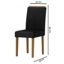 Ver imagem 3 de Cadeira para Mesa de Jantar Amanda Kit 2 Peças Ype Veludo Preto – New Ceval