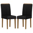 Ver imagem 1 de Cadeira para Mesa de Jantar Amanda Kit 2 Peças Ype Veludo Preto – New Ceval