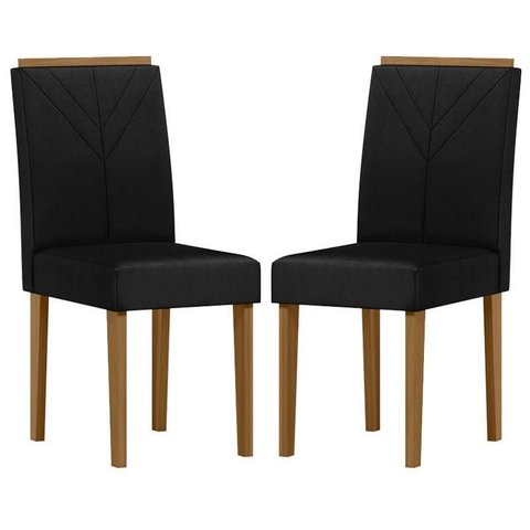 Cadeira para Mesa de Jantar Amanda Kit 2 Peças Ype Veludo Preto – New Ceval