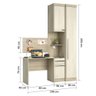 Guarda Roupa Modulado 3 Portas 1 Gaveta com Escrivaninha e Painel Master Luciane Móveis - 5
