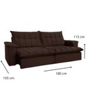 Ver imagem 3 de Sofá Retrátil e Reclinável 2 Lugares Doha