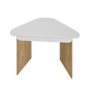 Ver imagem 3 de Escrivaninha Mesa Escritório de Canto com Gaveta Trend para Home Office 126,5cm Olmo e Branco Artany