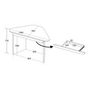 Ver imagem 4 de Escrivaninha Mesa Escritório de Canto com Gaveta Trend para Home Office 126,5cm Olmo e Branco Artany