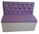 Ver imagem 2 de Poltrona Booth 1.10m 2 Lugares Lilás e Branco