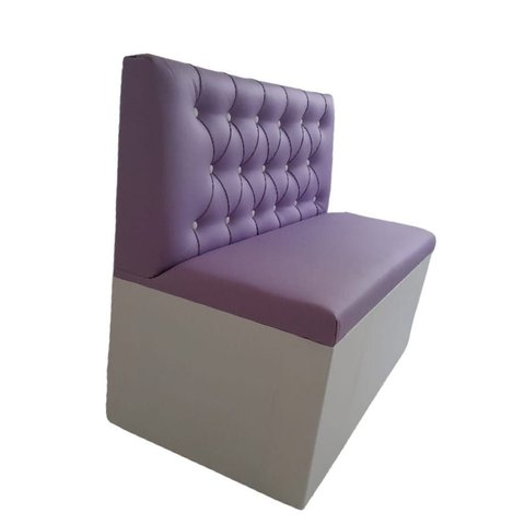 Poltrona Booth 1.10m 2 Lugares Lilás e Branco